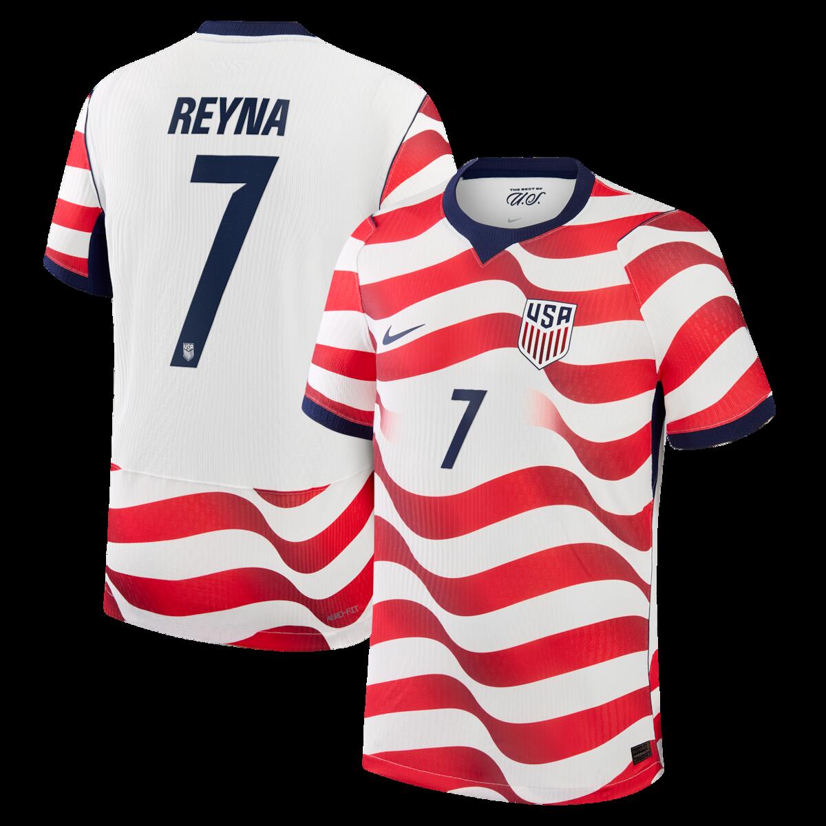 【公式グッズ】NATIONAL TEAM アメリカ代表 ジョヴァンニ・レイナ ホーム ユニフォーム (オーセンティック) Nike/ナイキ メンズ ホワイト (NIK S26 Men' s Match Authentic Jersey - Player)