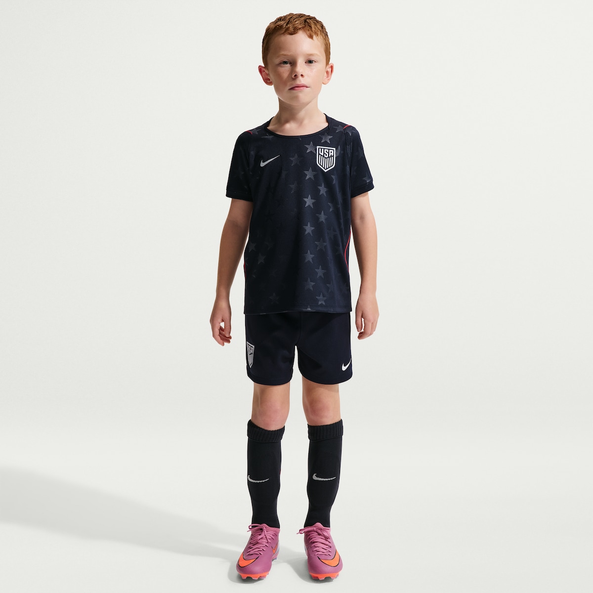 【公式グッズ】NATIONAL TEAM アメリカ代表 キッズウェアセット Nike/ナイキ トドラー・幼児サイズ ネイビー (NIK S26 Little Kids Stadium Replica Kit Set)