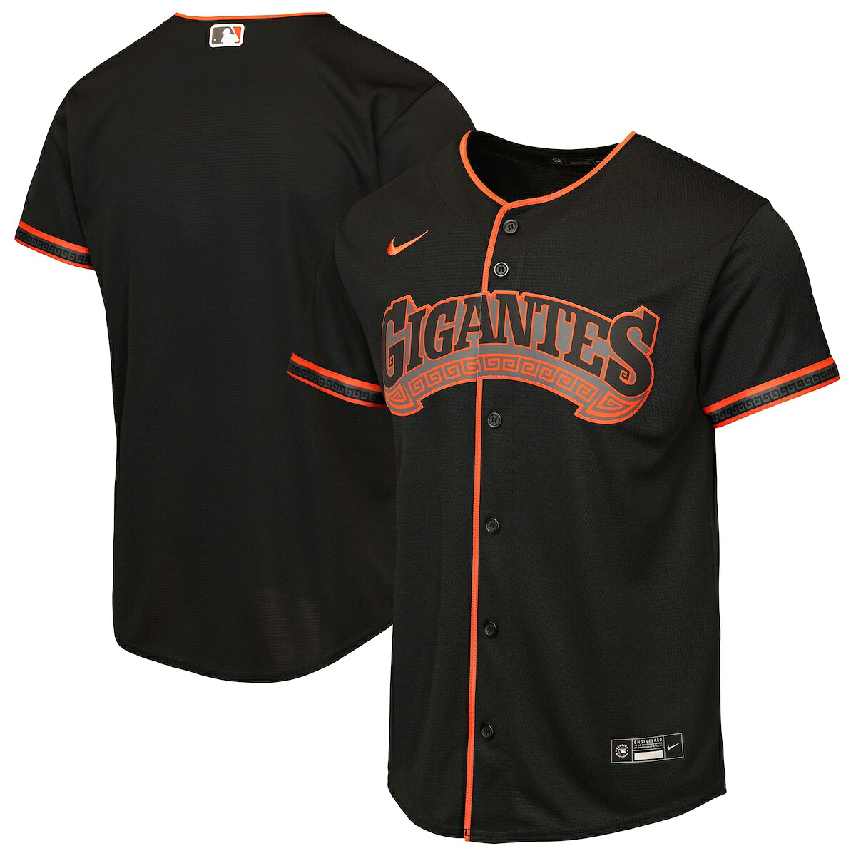 【公式グッズ】MLB ジャイアンツ オルタネイト ユニフォーム （レプリカ） Nike/ナイキ キッズサイズ ブラック (Youth 8-20 Baseline Replica 2026 ALT & Road Jerseys - Team Front)