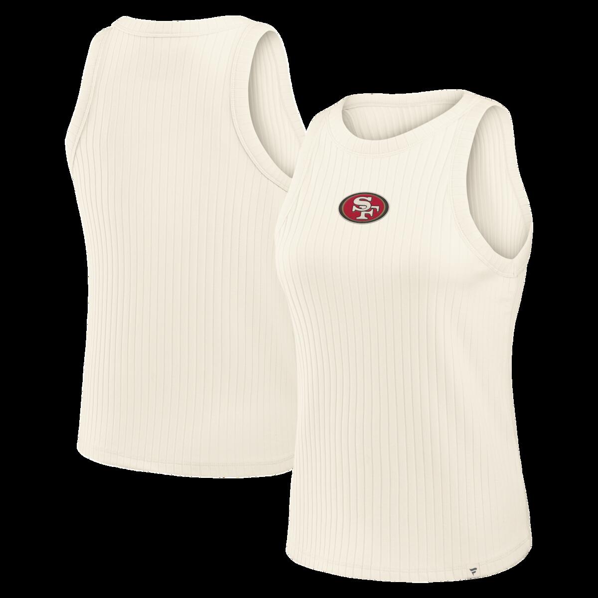 【公式グッズ】NFL 49ers タンクトップ Fanatics/ファナティクス レディース クリーム (26 NFL Womens Fanatics Star Play Ribbed Tank)