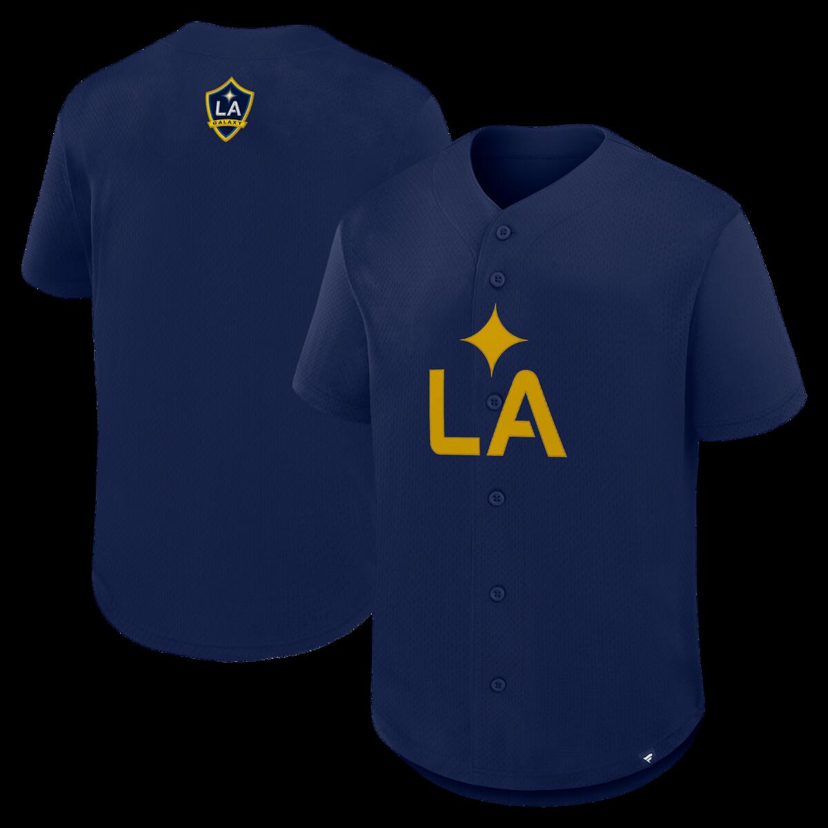 【公式グッズ】MLS LAギャラクシー ユニフォーム Fanatics/ファナティクス メンズ ネイビー (NUT S26 Men's MLS Baseball Fashion Jersey)