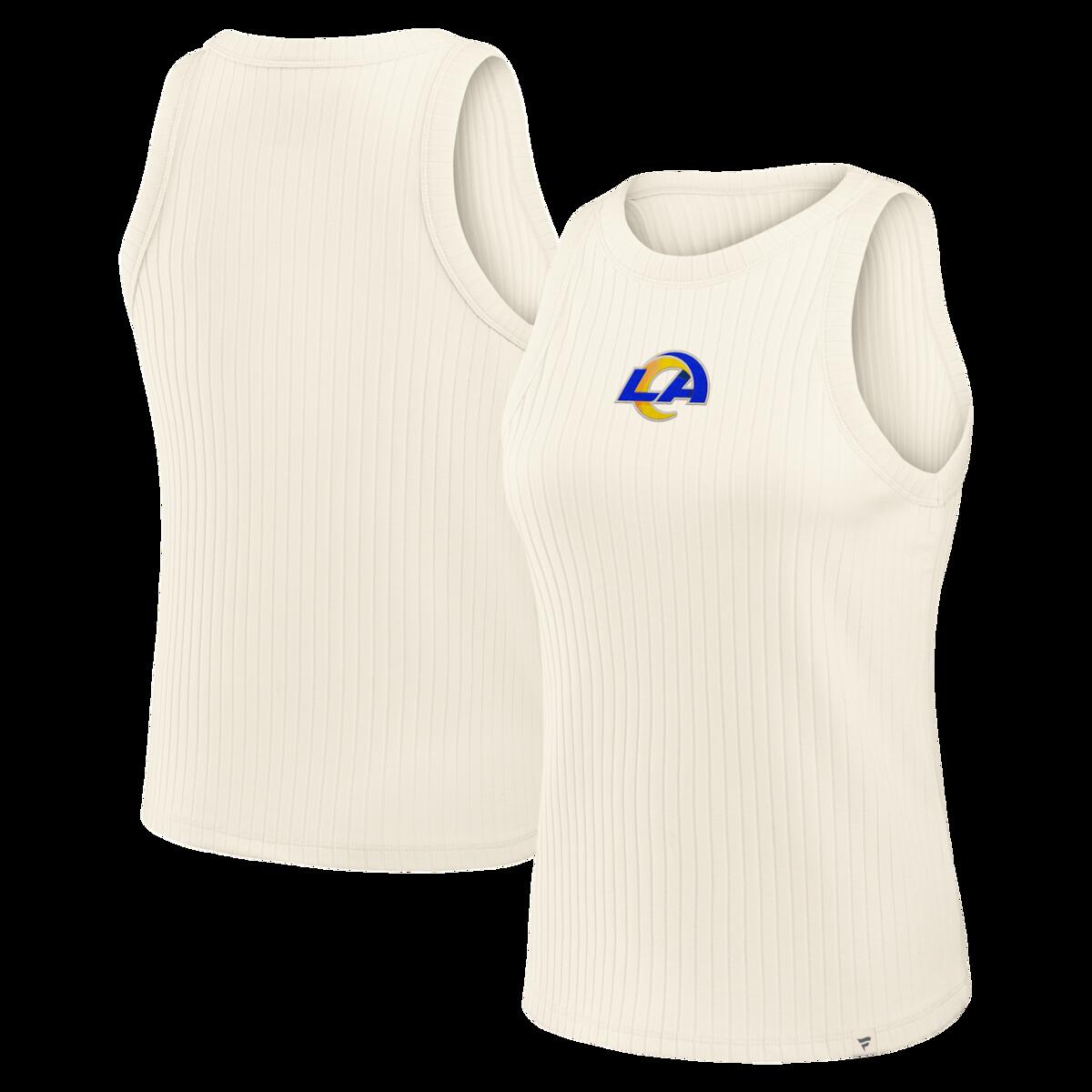 【公式グッズ】NFL ラムズ タンクトップ Fanatics/ファナティクス レディース クリーム (26 NFL Womens Fanatics Star Play Ribbed Tank)