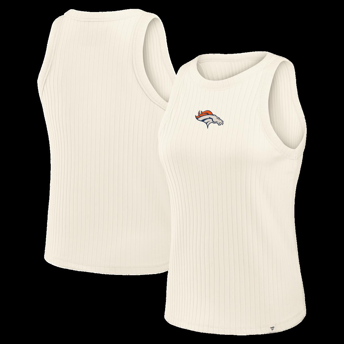 【公式グッズ】NFL ブロンコス タンクトップ Fanatics/ファナティクス レディース クリーム (26 NFL Womens Fanatics Star Play Ribbed Tank)
