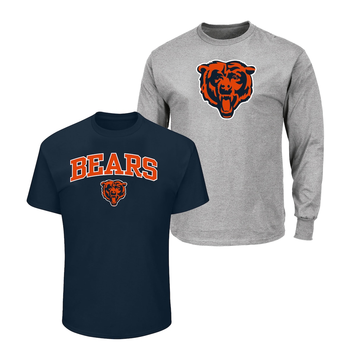 【公式グッズ】NFL ベアーズ Tシャツ （大きいサイズ） Fanatics/ファナティクス メンズ ヘザーグレイ (2PC/PK S/S SCREEN TEE)