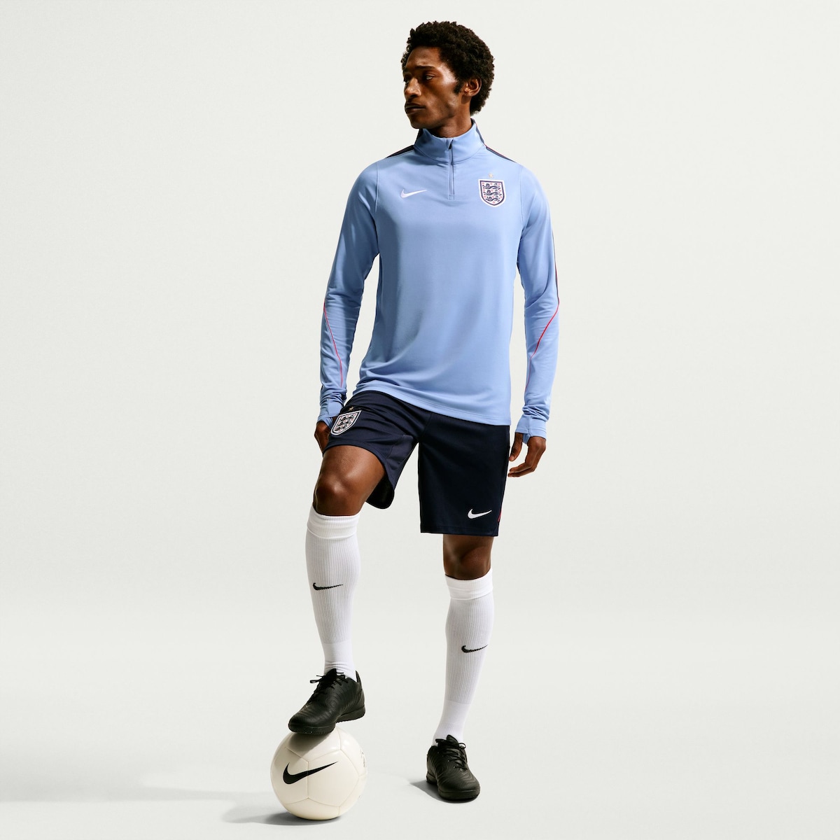 【公式グッズ】NATIONAL TEAM イングランド代表 トレーニングウェア Nike/ナイキ メンズ ブルー (NIK SU26 Men's Dri-Fit Strike Drill Top)