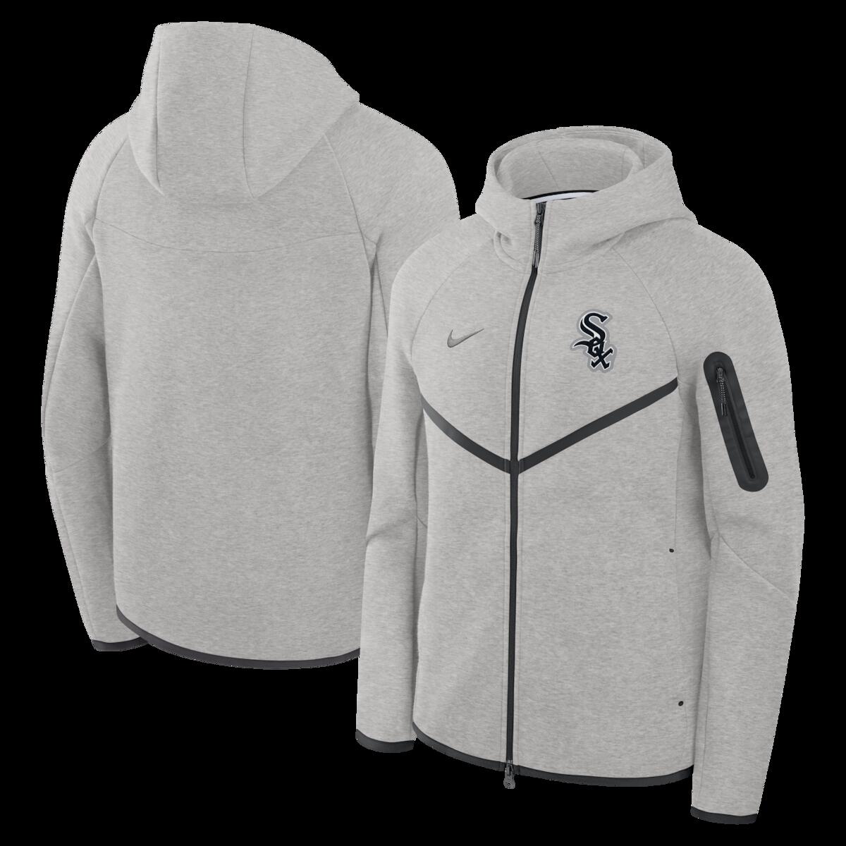 【公式グッズ】MLB ホワイトソックス ジャケット Nike/ナイキ メンズ ヘザーグレイ (Men's Nike Tech Full-Zip Windrunner Hoodie)|Fanatics公式ストア 店
