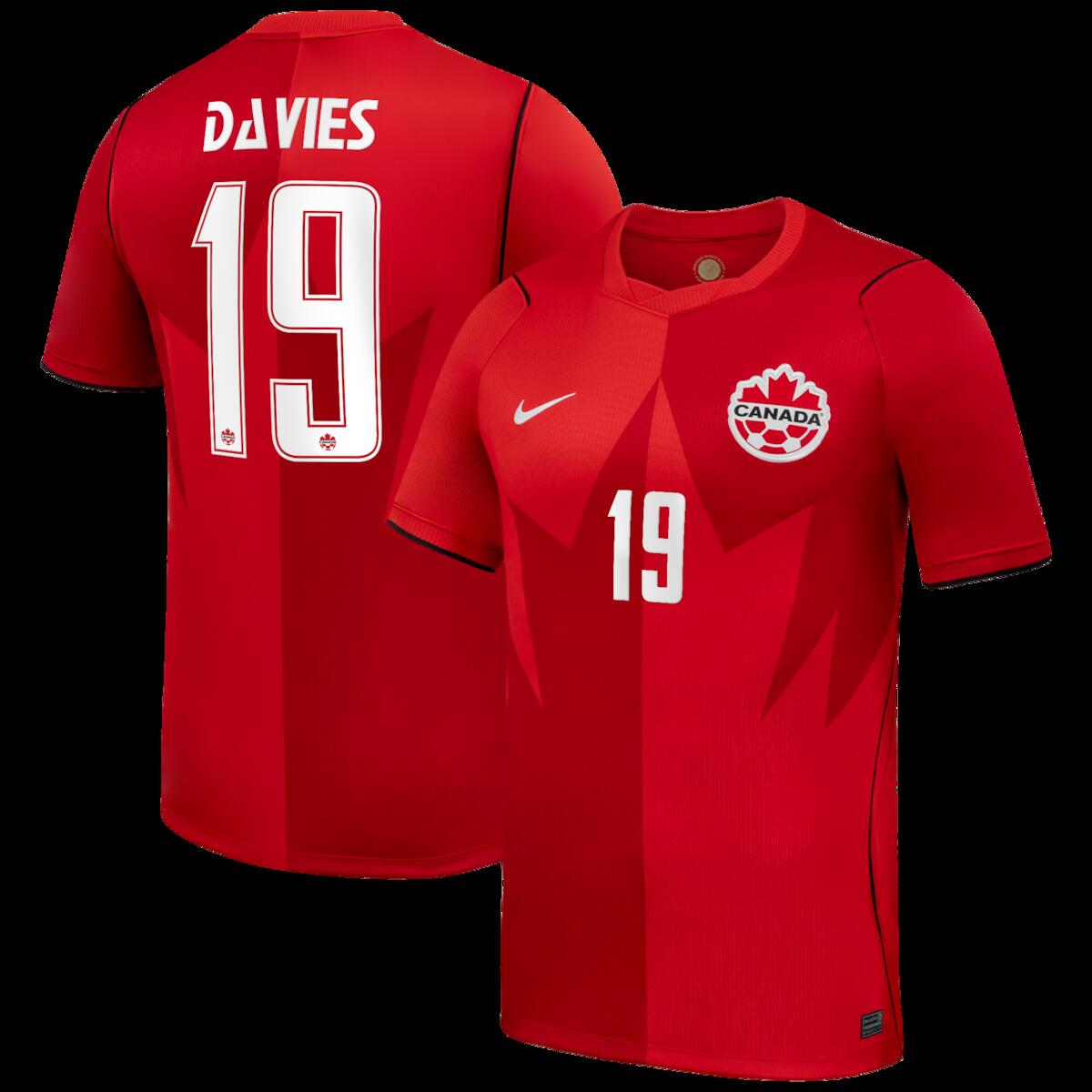 【公式グッズ】NATIONAL TEAM カナダ代表 アルフォンソ・デイヴィス ホーム ユニフォーム （レプリカ） Nike/ナイキ メンズ レッド (NIK S26 Men's Stadium Replica Jersey - Player)