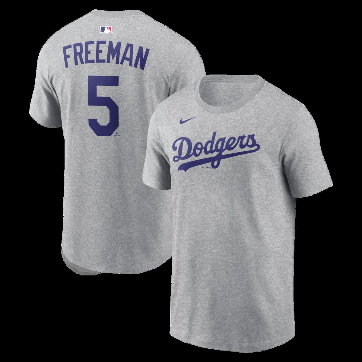 【公式グッズ】MLB ドジャース フレディ・フリーマン ネーム&ナンバー Tシャツ Nike/ナイキ メンズ ヘザーグレイ (Nike 2026 Men's N&N League Seasonal Tee)|Fanatics公式ストア 店