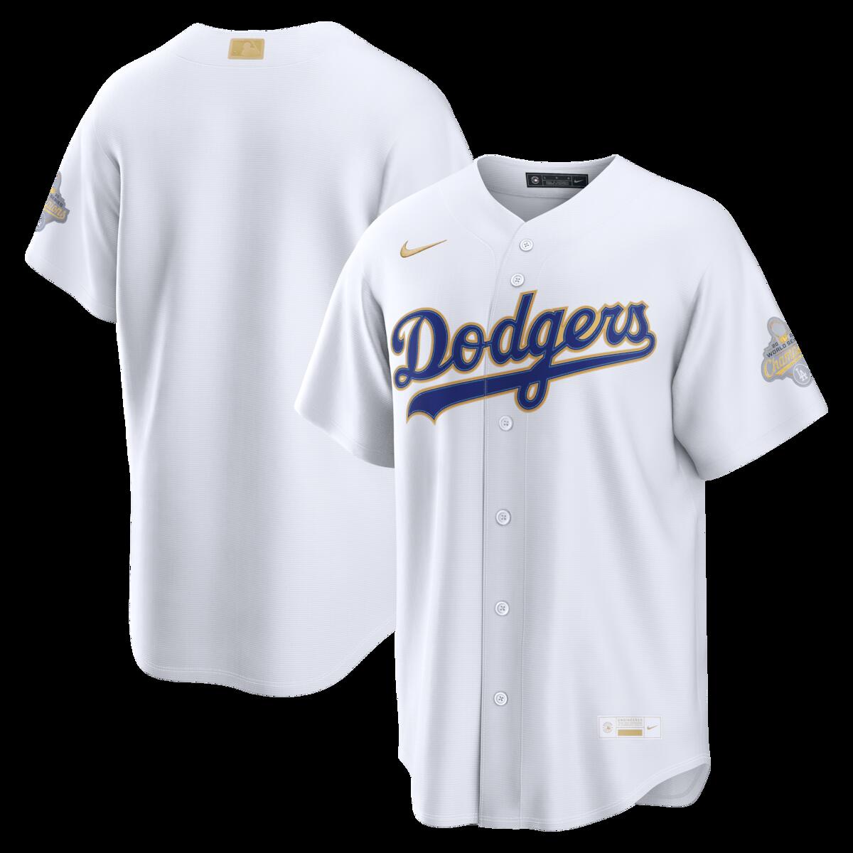 【公式グッズ】MLB ドジャース ゴールドコレクション ホーム ユニフォーム （レプリカ） Nike/ナイキ メンズ ホワイト (Men's Nike MLB Commissioners Gold 2026 Stadium Jersey - Team Front)
