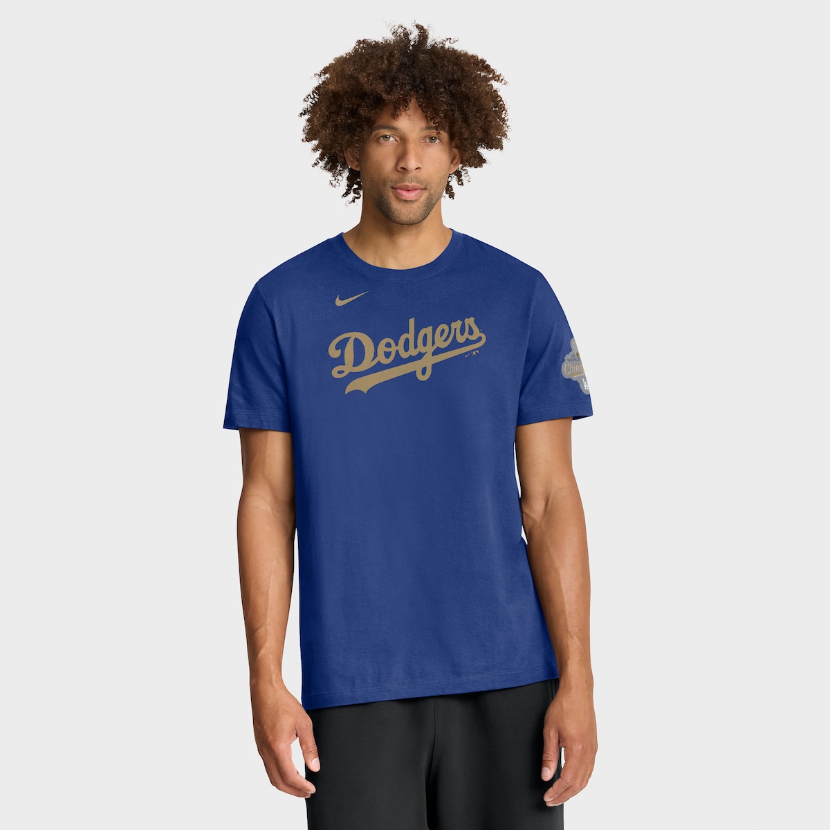 【公式グッズ】MLB ドジャース ゴールドコレクション Tシャツ Nike/ナイキ メンズ ロイヤルブルー (Men's Nike MLB Gold Program Wordmark Cotton Tee)