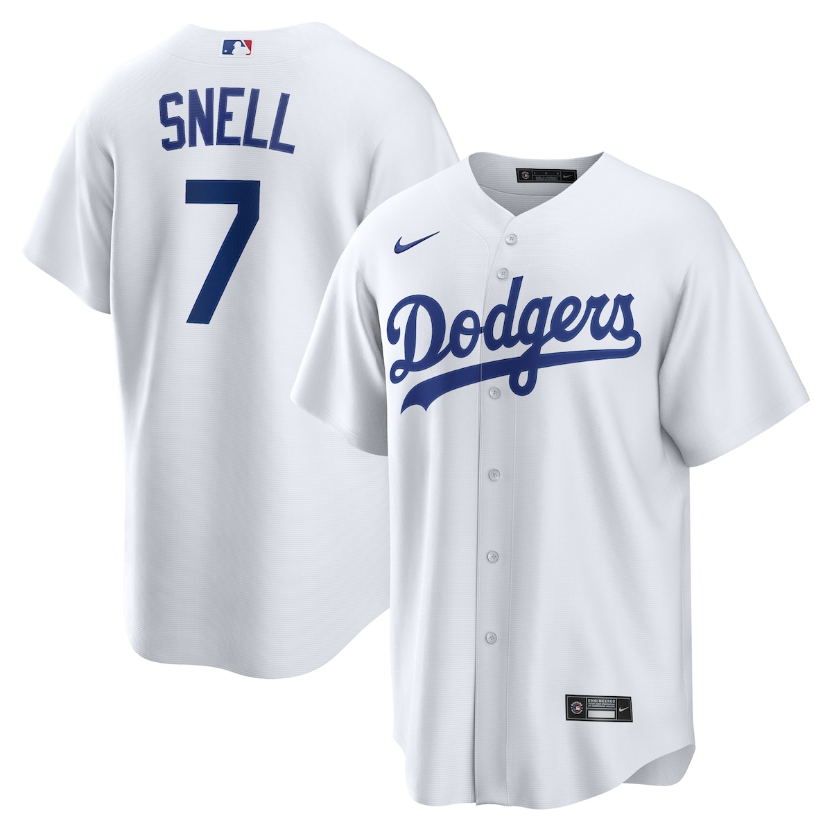 【公式グッズ】MLB ドジャース ブレイク・スネル ホーム ユニフォーム （レプリカ） Nike/ナイキ メンズ ホワイト (Nike 2026 Men's Replica RP26 Core Jersey - Starter Player)