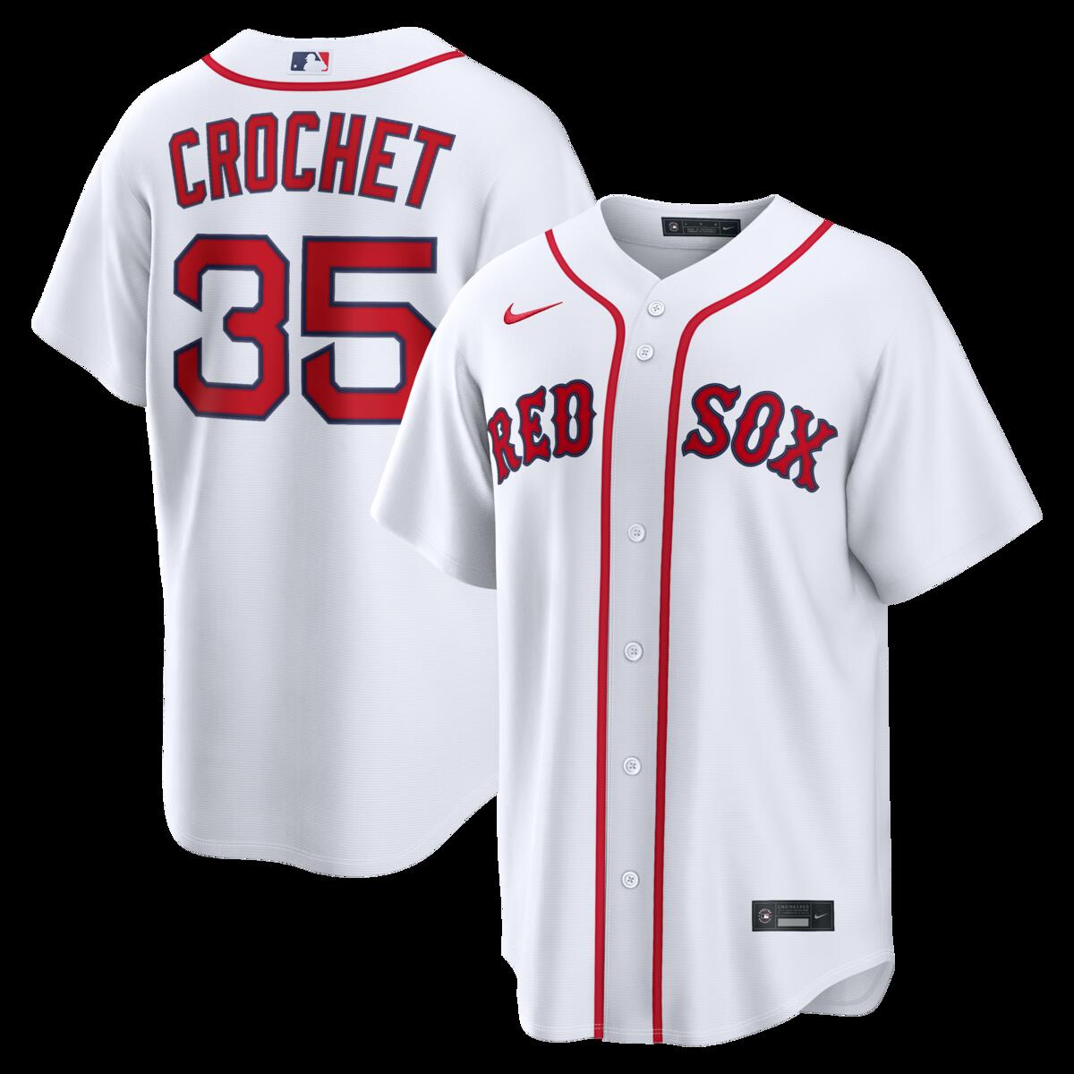 【公式グッズ】MLB レッドソックス ギャレット・クロシェ ホーム ユニフォーム （レプリカ） Nike/ナイキ メンズ ホワイト (Nike 2026 Men's Replica RP26 Core Jersey - Starter Player)