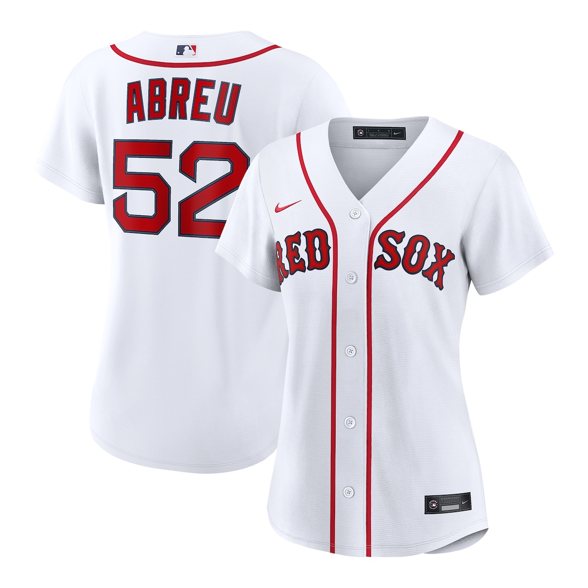 【公式グッズ】MLB レッドソックス ウィリエル・アブレウ ホーム ユニフォーム （レプリカ） Nike/ナイキ レディース ホワイト (Women’s RPW6 Replica Jersey ― Inline ― Starter Player)