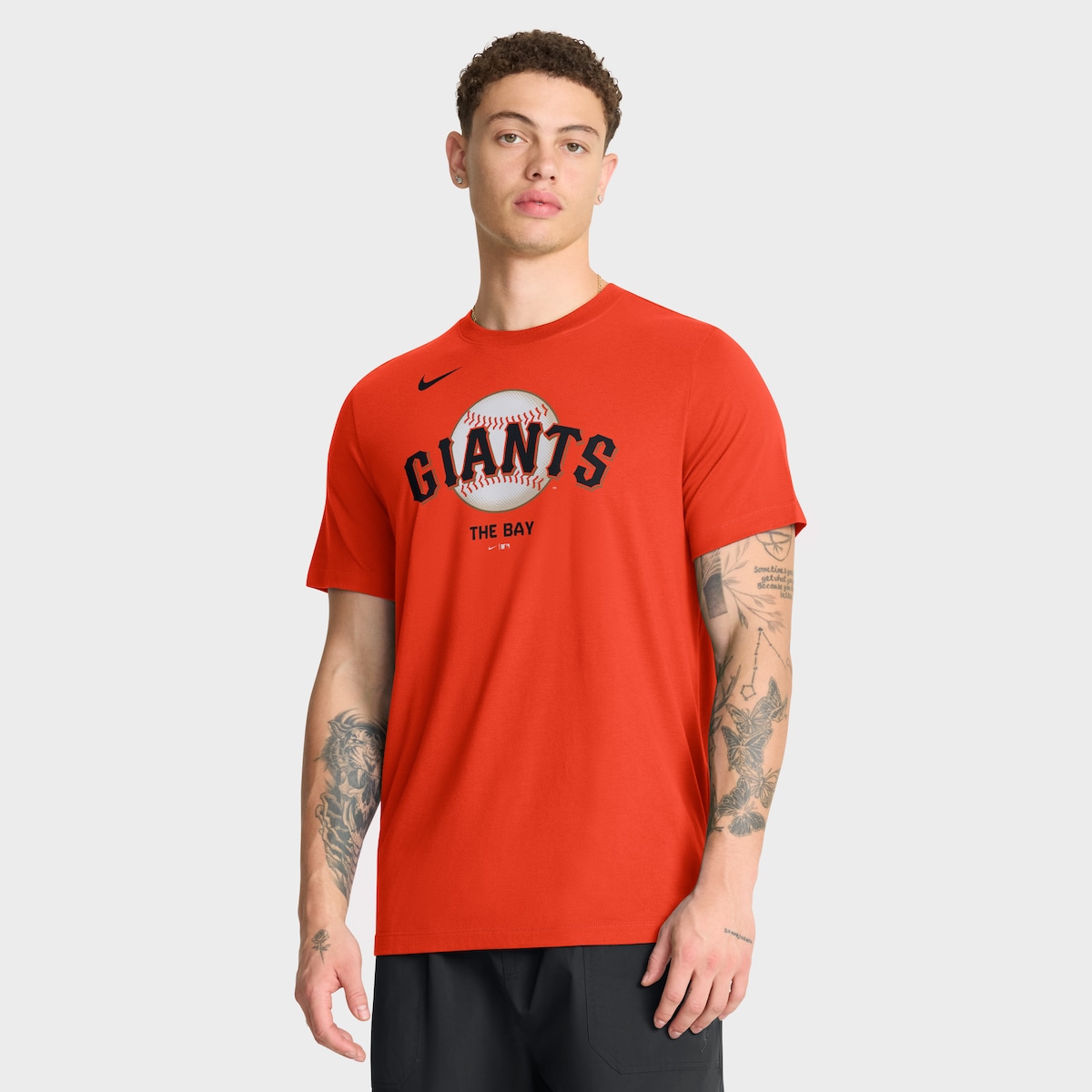 【公式グッズ】MLB ジャイアンツ Tシャツ Nike/ナイキ メンズ オレンジ (Men's Nike MLB Logo Triblend Tee)