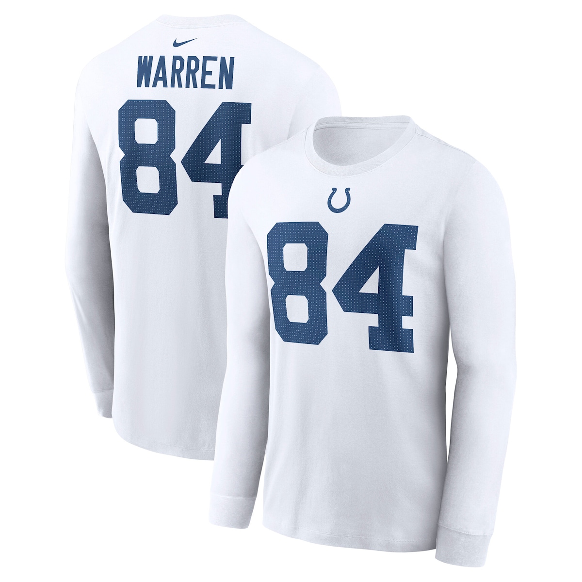 【公式グッズ】NFL コルツ タイラー・ウォーレン ネーム&ナンバー Tシャツ (長袖) Nike/ナイキ メンズ ホワイト (26 Men's NFL Nike Player N&N Long Sleeve Tee)|Fanatics公式ストア 店