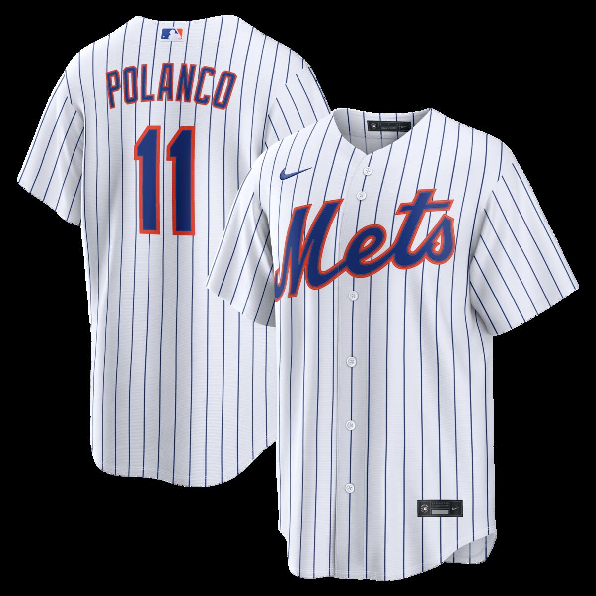 【公式グッズ】MLB メッツ ジョルジ・ポランコ ホーム ユニフォーム （レプリカ） Nike/ナイキ メンズ ホワイト (Nike 2026 Men's Replica RP26 Core Jersey - Starter Player)