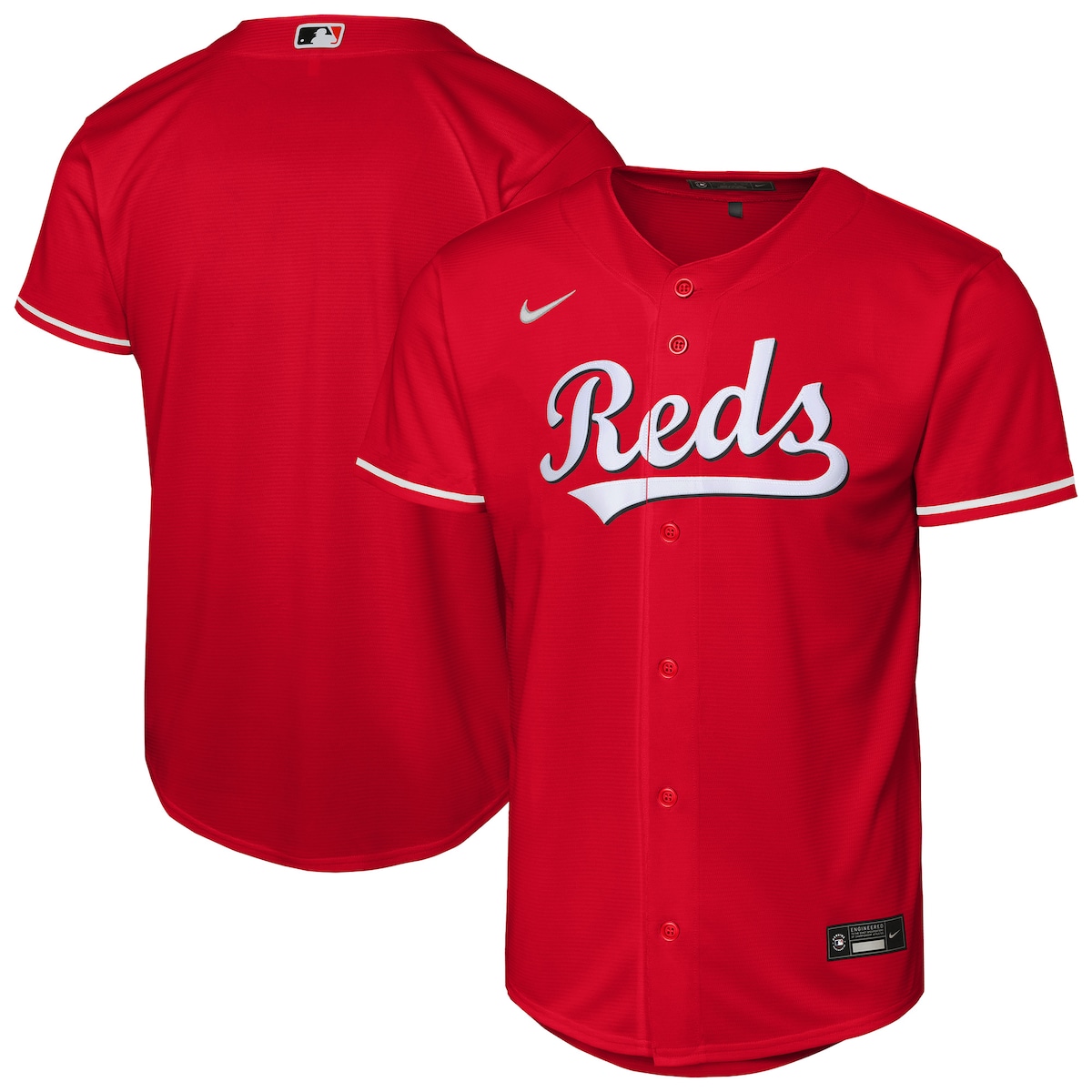 【公式グッズ】MLB レッズ オルタネイト ユニフォーム (レプリカ) Nike/ナイキ キッズサイズ レッド (Youth 8-20 Baseline Replica 2026 ALT & Road Jerseys - Team Front)|Fanatics公式ストア 店