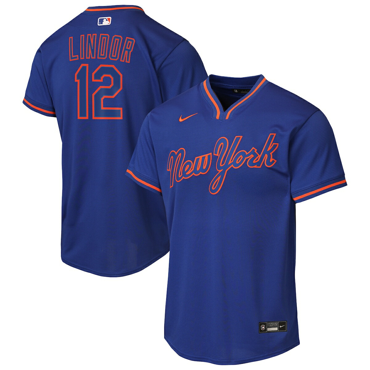 【公式グッズ】MLB メッツ フランシスコ・リンドーア オルタネイト ユニフォーム （レプリカ） Nike/ナイキ キッズサイズ ロイヤルブルー (Youth 8-20 Nike Baseline Replica 2026 Player Jersey)