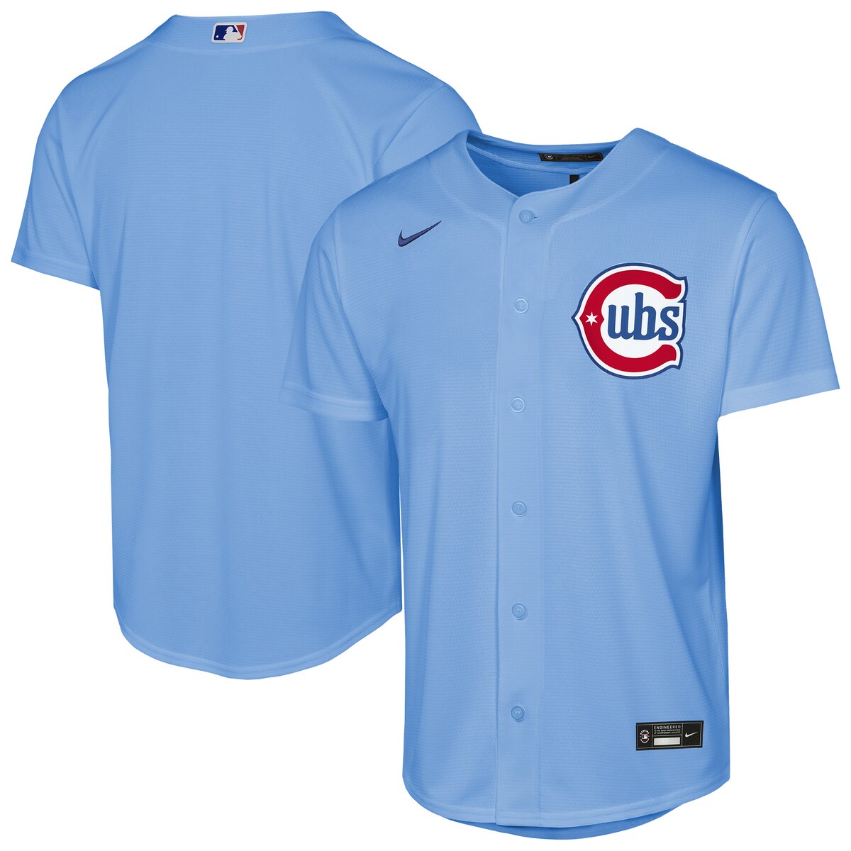 【公式グッズ】MLB カブス オルタネイト ユニフォーム (レプリカ) Nike/ナイキ キッズサイズ ライトブルー (Youth 8-20 Baseline Replica 2026 ALT & Road Jerseys - Team Front)|Fanatics公式ストア 店