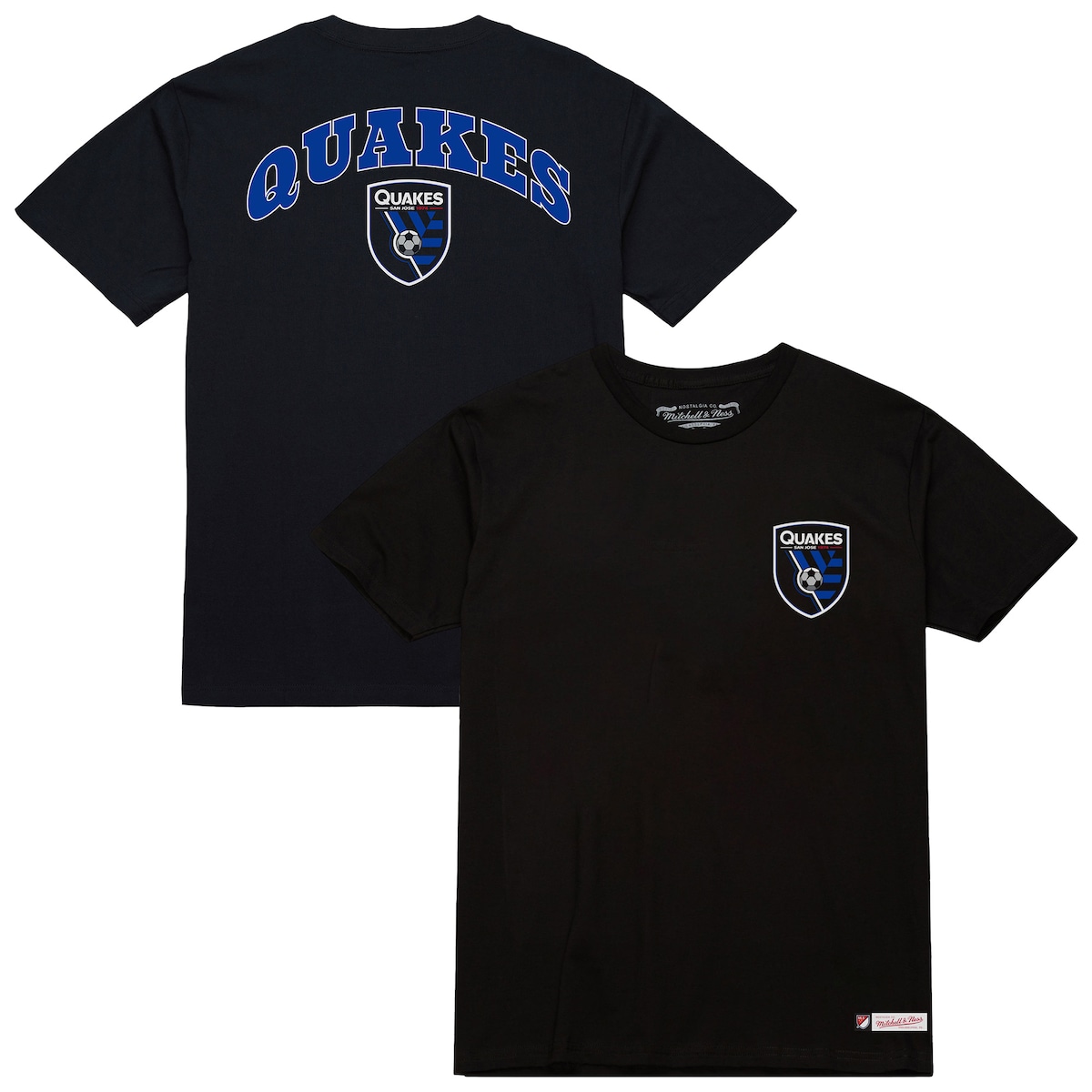 【公式グッズ】MLS アースクエイクス Tシャツ Mitchell & Ness/ミッチェル＆ネス メンズ ブラック (MNC S26 Men's MLS 2-Hit SS Tee)｜Fanatics公式ストア 店