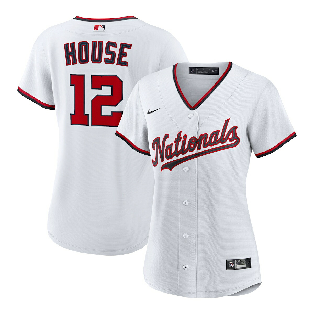 【公式グッズ】MLB ナショナルズ ブレイディ・ハウス ホーム ユニフォーム （レプリカ） Nike/ナイキ レディース ホワイト (Nike Women's R325 Replica Jersey - Player)
