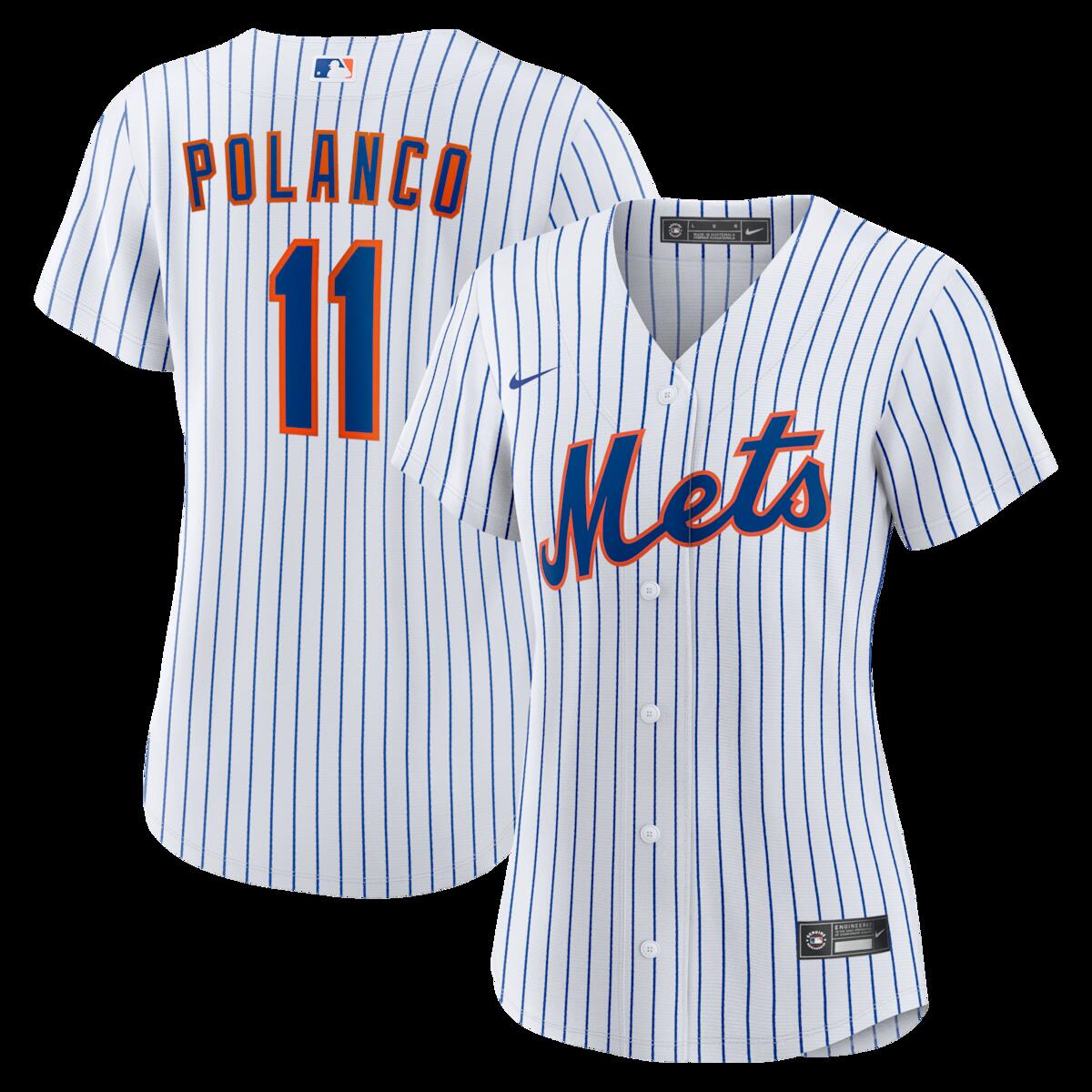【公式グッズ】MLB メッツ ジョルジ・ポランコ ホーム ユニフォーム (レプリカ) Nike/ナイキ レディース ホワイト (Women's Nike 1.0 Replica Player Jersey - CORE)|Fanatics公式ストア 店