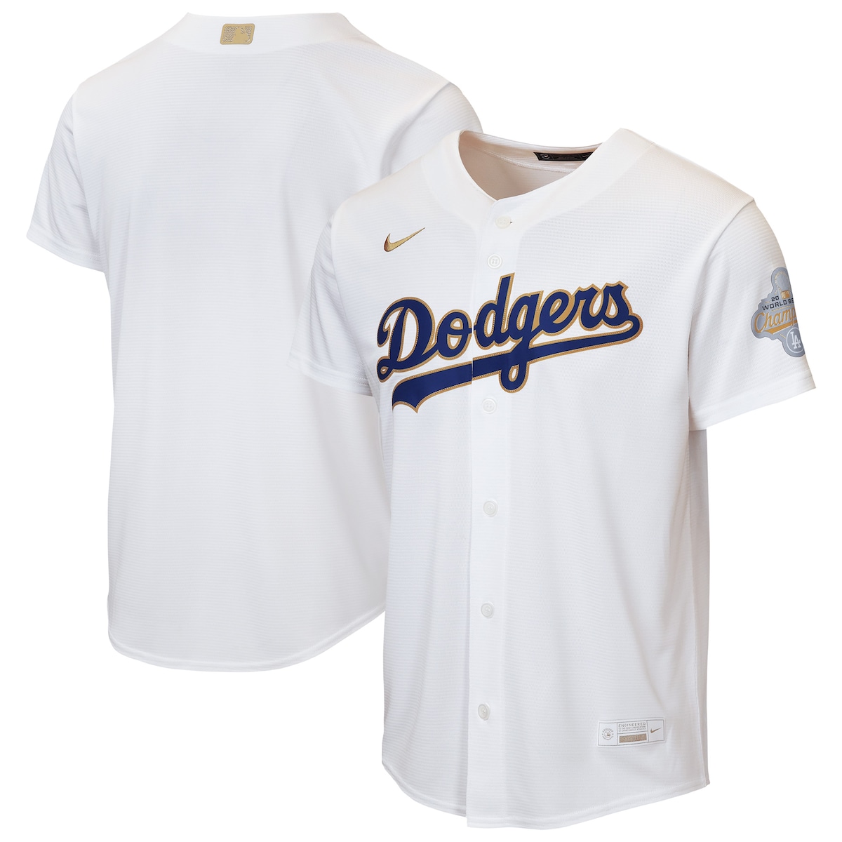 【公式グッズ】MLB ドジャース ゴールドコレクション ホーム ユニフォーム （レプリカ） Nike/ナイキ キッズサイズ ホワイト (2026 GOLD PROGRAM BLANK JERSEY)｜Fanatics公式ストア 店