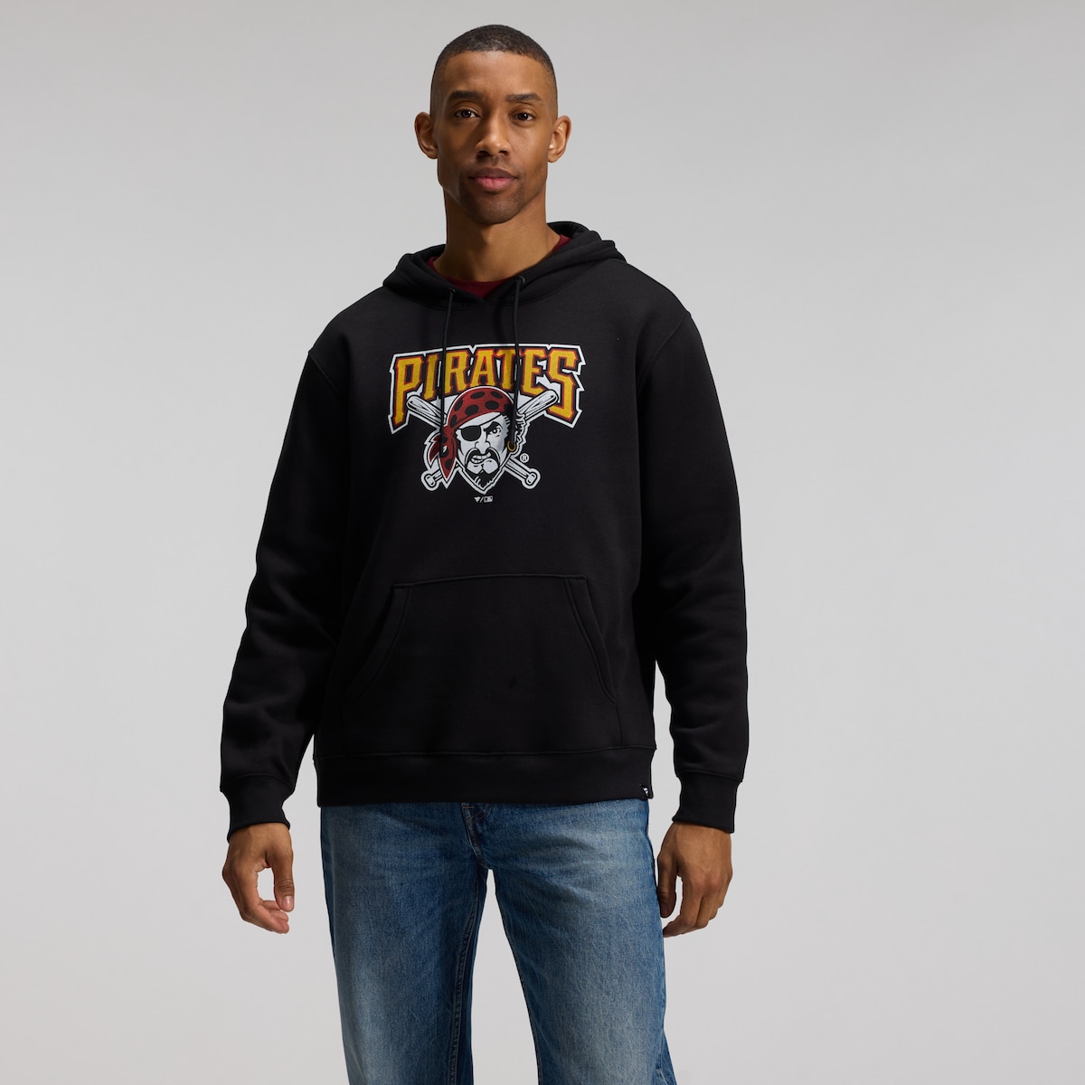 【公式グッズ】MLB パイレーツ パーカー Fanatics/ファナティクス メンズ ブラック (FANATICS DISTRESSED VINTAGE LOGO 1 LEGACY FLEECE POH)