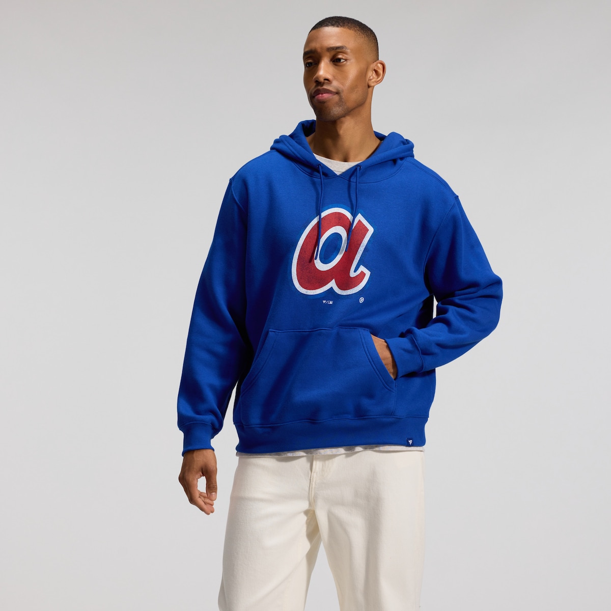 【公式グッズ】MLB ブレーブス パーカー Fanatics/ファナティクス メンズ ロイヤルブルー (FANATICS DISTRESSED VINTAGE LOGO 1 LEGACY FLEECE POH)｜Fanatics公式ストア 店