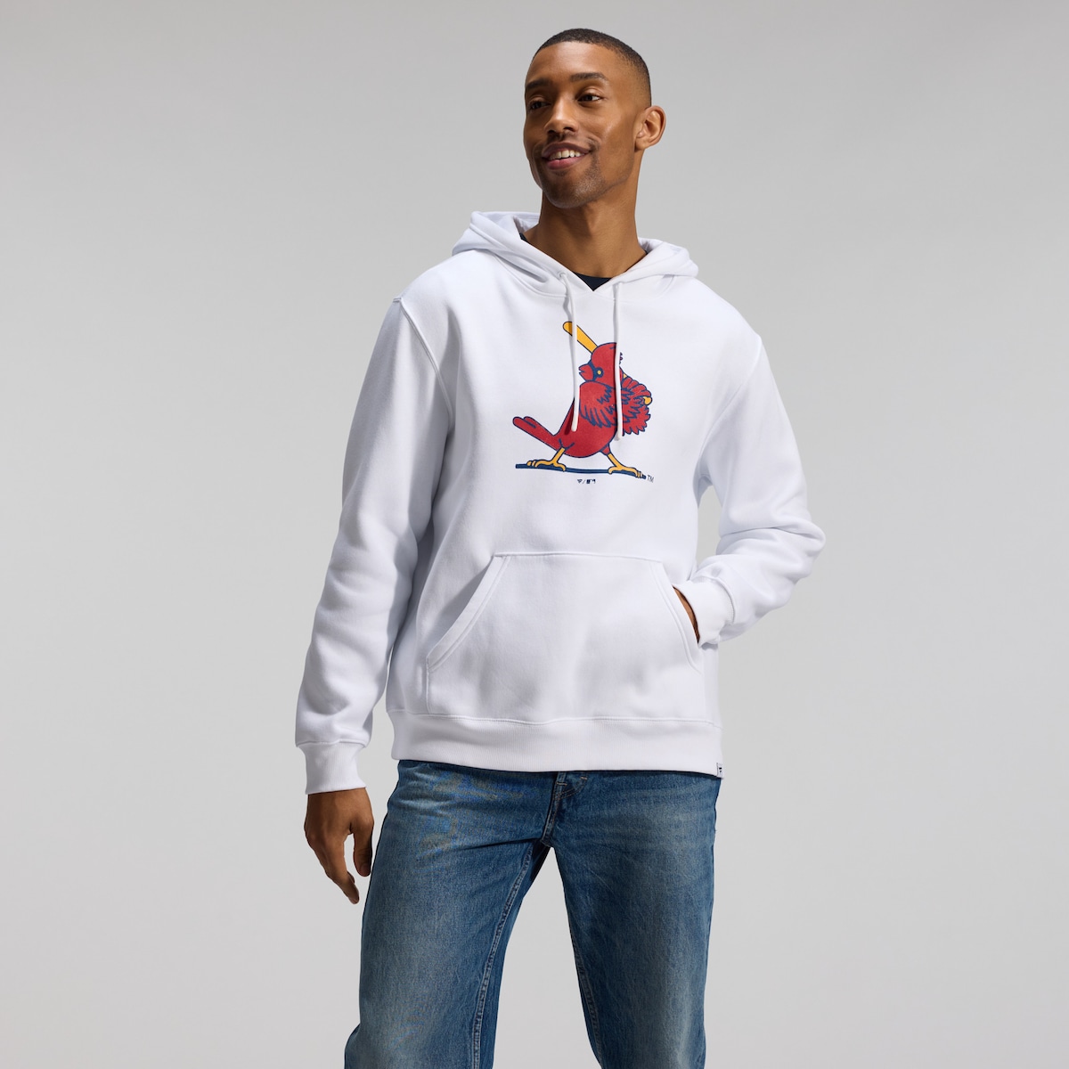 【公式グッズ】MLB カージナルス パーカー Fanatics/ファナティクス メンズ ホワイト (FANATICS DISTRESSED VINTAGE LOGO 1 LEGACY FLEECE POH)|Fanatics公式ストア 店