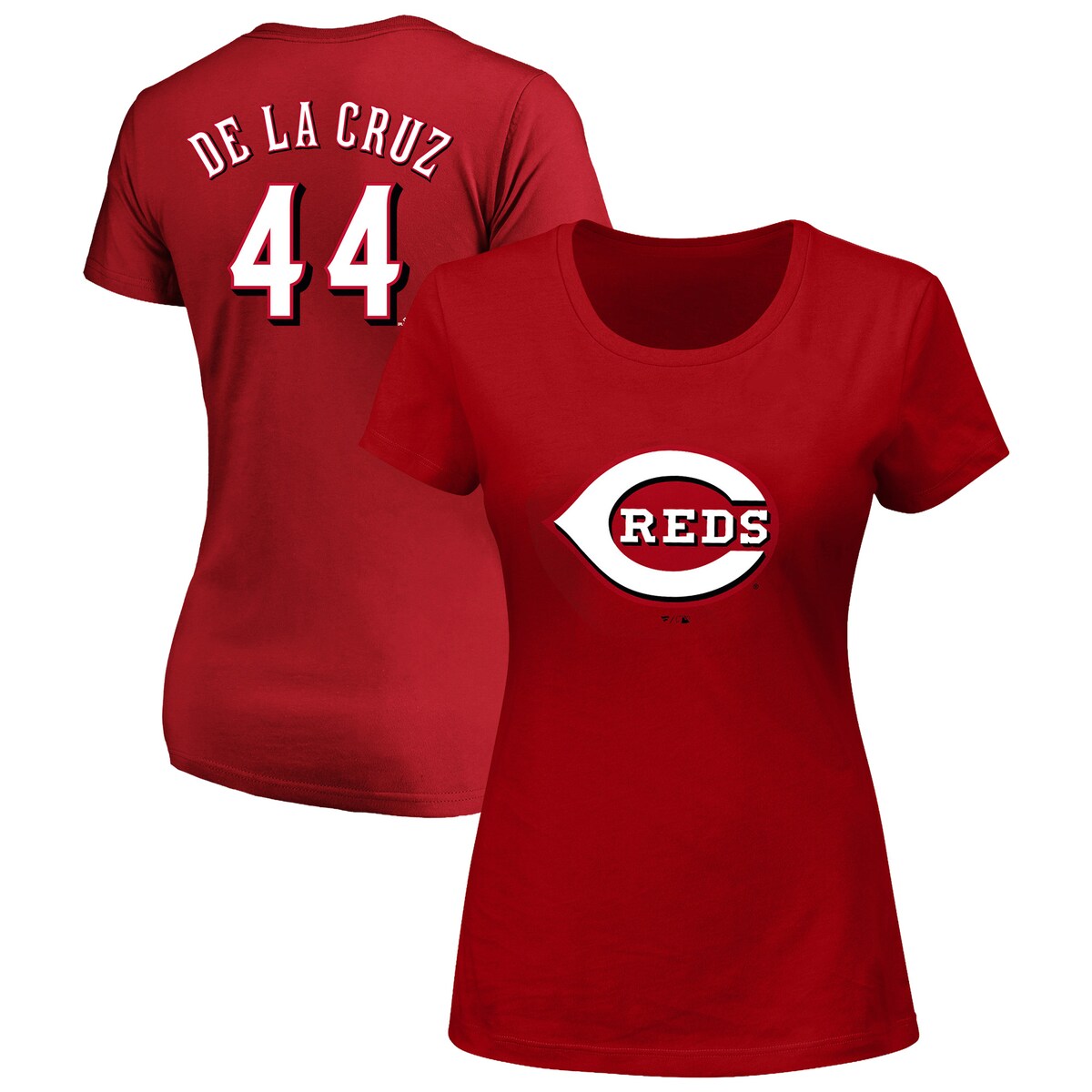 【公式グッズ】MLB レッズ エリー・デ・ラ・クルス ネーム&ナンバー Tシャツ Fanatics/ファナティクス レディース レッド (Profile Women's Plus NN SS Crew Neck Tee)