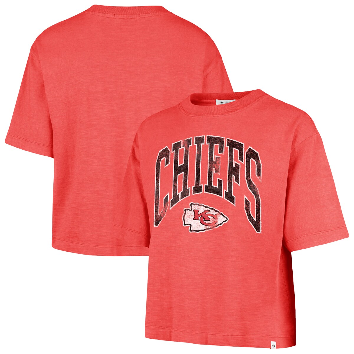 【公式グッズ】NFL チーフス Tシャツ '47/フォーティーセブン レディース レッド (NFL Womens 47 Mindi Heavy Slub Crop SST)|Fanatics公式ストア 店