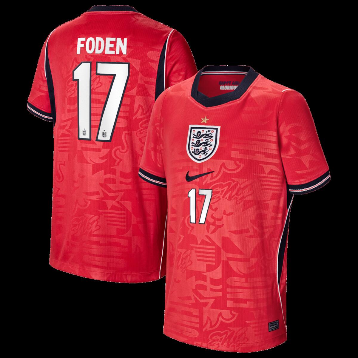 【公式グッズ】NATIONAL TEAM イングランド代表 フィル・フォーデン アウェイ ユニフォーム （レプリカ） Nike/ナイキ ユース・ジュニアサイズ レッド (NIK S26 Youth Stadium Replica Jersey - Player) 17,941円