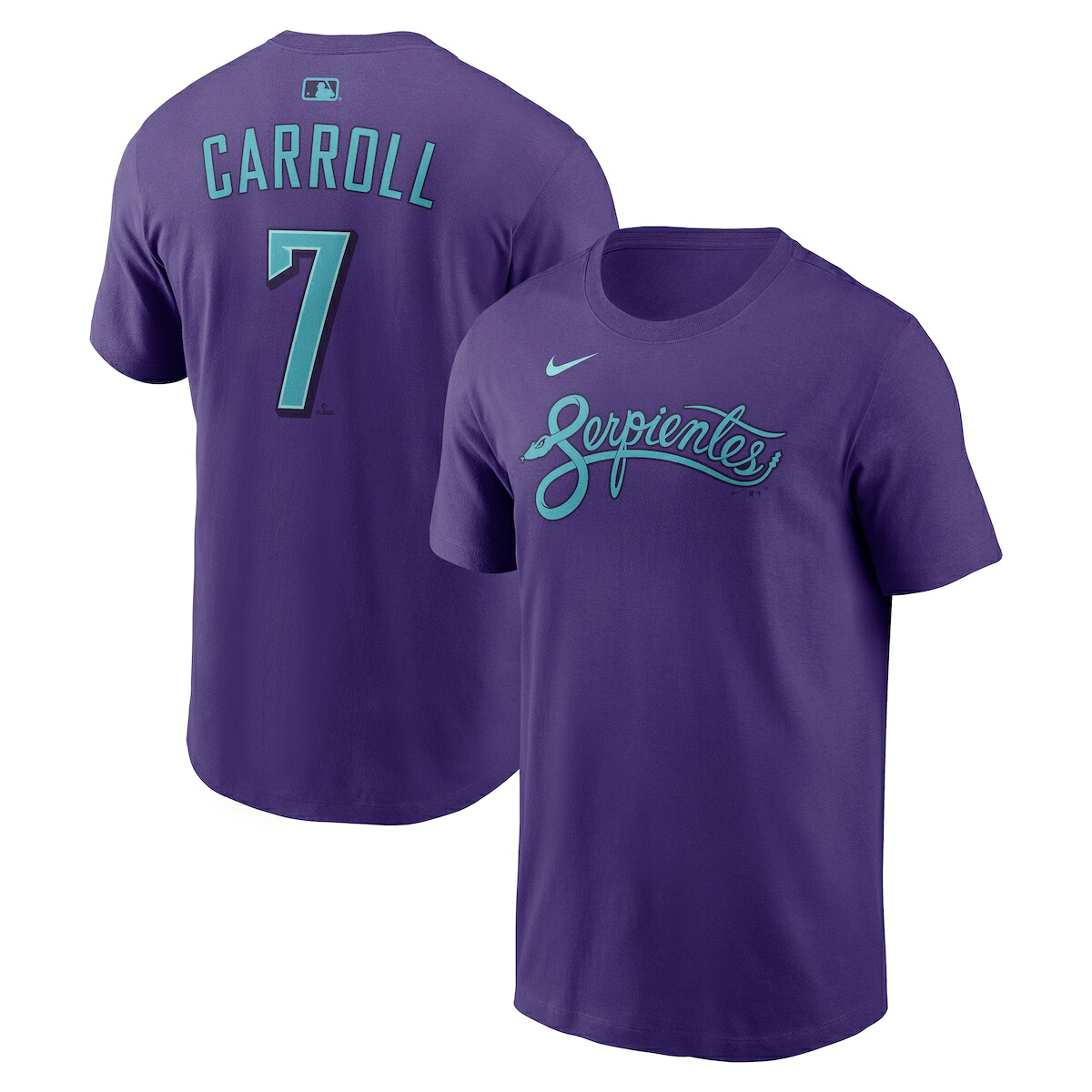 【公式グッズ】MLB ダイヤモンドバックス コービン・キャロル ネーム&ナンバー Tシャツ Nike/ナイキ メンズ パープル (Men's 2026 City Connect Carry-Over N&N Tee)