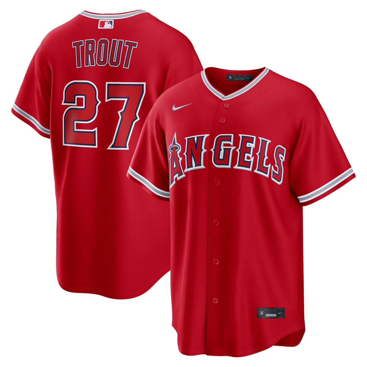 【公式グッズ】MLB エンゼルス マイク・トラウト オルタネイト ユニフォーム （レプリカ） Nike/ナイキ メンズ レッド (Replica 2026 Men's LEAGUE SEASONAL Jersey - Player)｜Fanatics公式ストア 店