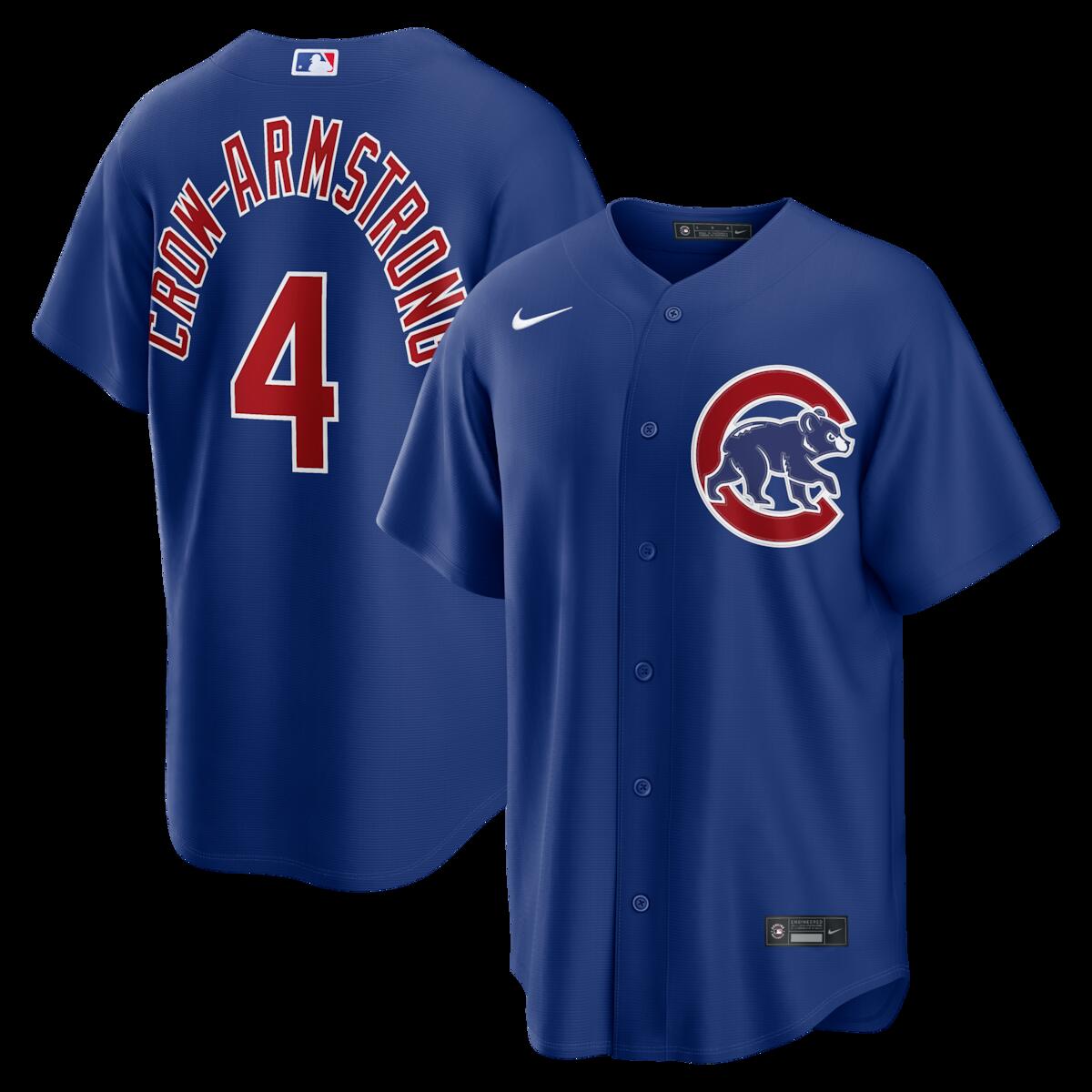 【公式グッズ】MLB カブス ピート・クロウ＝アームストロング オルタネイト ユニフォーム （レプリカ） Nike/ナイキ メンズ ロイヤルブルー (Nike 2026 Men's Replica RP26 Core Jersey - Starter Player)