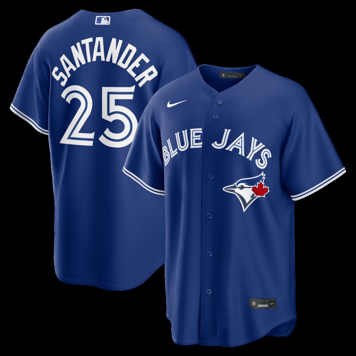 【公式グッズ】MLB ブルージェイズ アンソニー・サンタンデール オルタネイト ユニフォーム （レプリカ） Nike/ナイキ メンズ ロイヤルブルー (Replica 2026 Men's LEAGUE SEASONAL Jersey - Player)｜Fanatics公式ストア 店