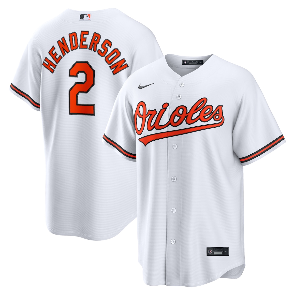 【公式グッズ】MLB オリオールズ グナー・ヘンダーソン ホーム ユニフォーム （レプリカ） Nike/ナイキ メンズ ホワイト (Nike 2026 Men's Replica RP26 Core Jersey - Starter Player)