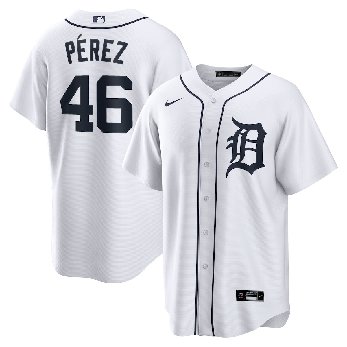 【公式グッズ】MLB タイガース ウェンセル・ペレス ホーム ユニフォーム （レプリカ） Nike/ナイキ メンズ ホワイト (Men’s T770 Replica Jersey ― CORE Inline ― Starter Player)