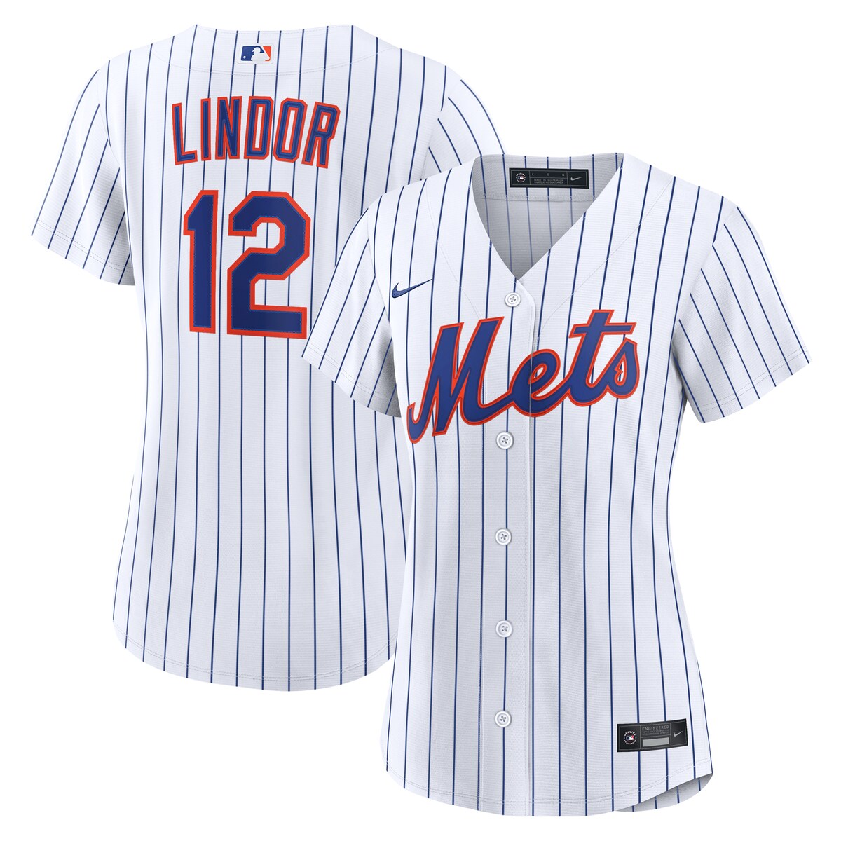 【公式グッズ】MLB メッツ フランシスコ・リンドーア ホーム ユニフォーム （レプリカ） Nike/ナイキ レディース ホワイト (Women’s RPW6 Replica Jersey ― Inline ― Starter Player)