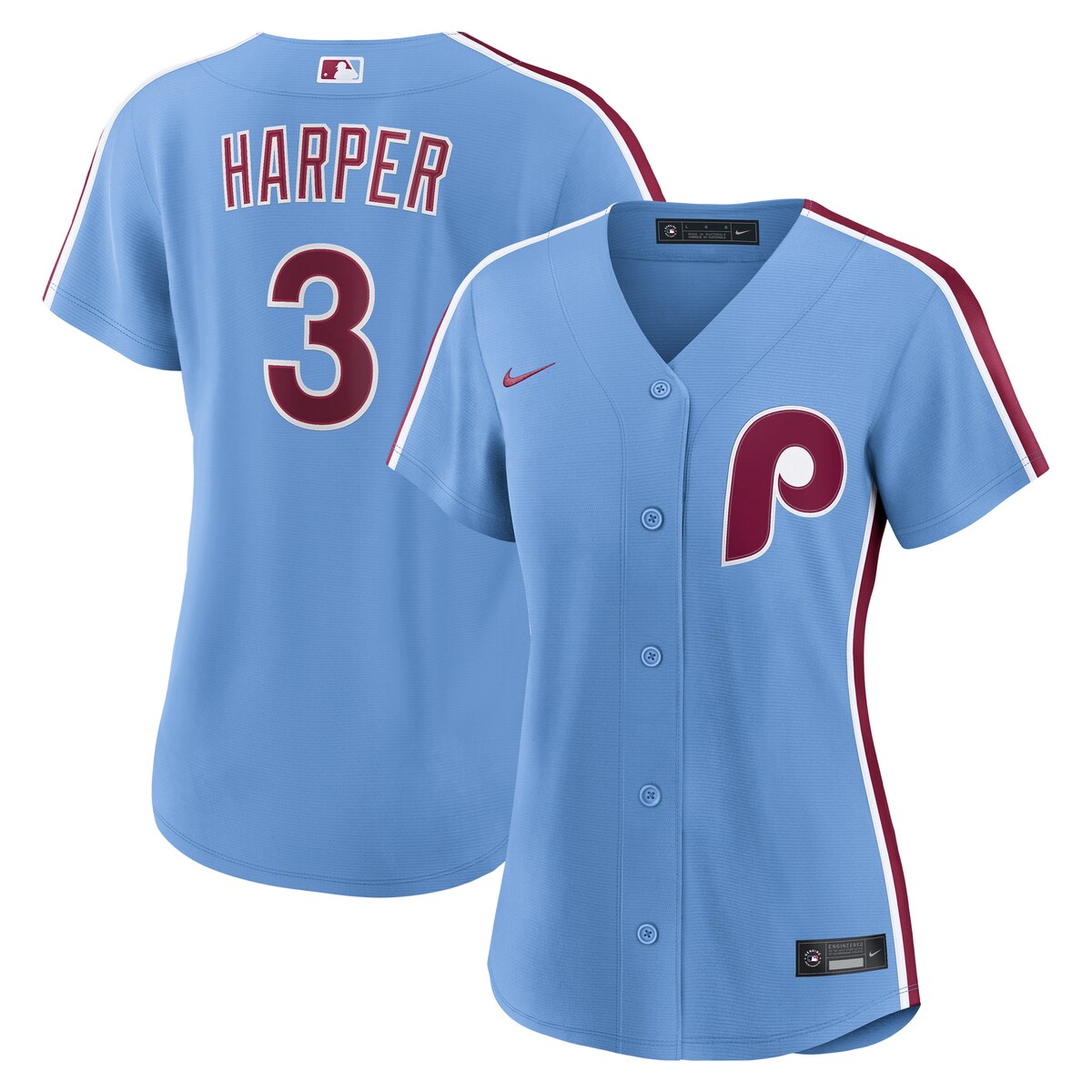 【公式グッズ】MLB フィリーズ ブライス・ハーパー オルタネイト ユニフォーム （レプリカ） Nike/ナイキ レディース ライトブルー (Replica 2026 Women's Player Jersey - LEAGUE SEASONAL)
