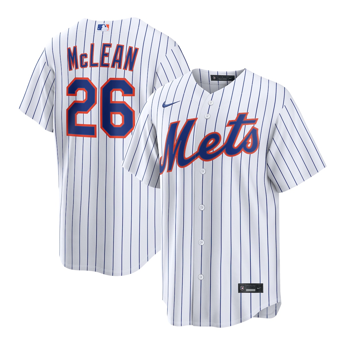【公式グッズ】MLB メッツ ノーラン・マクリーン ホーム ユニフォーム （レプリカ） Nike/ナイキ メンズ ホワイト (Nike 2026 Men's Replica RP26 Core Jersey - Starter Player)