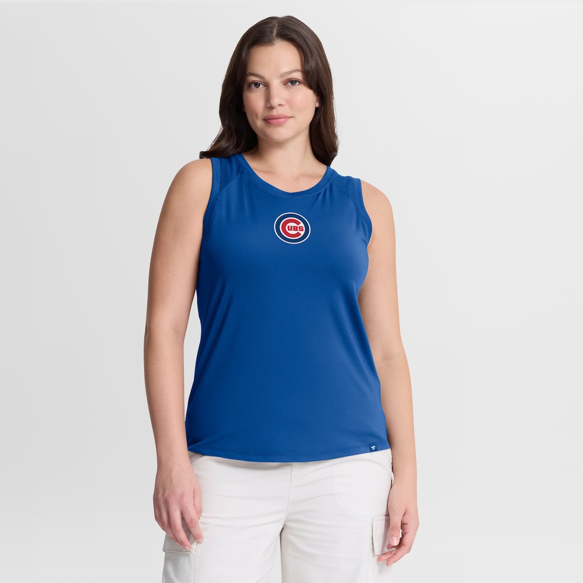 【公式グッズ】MLB カブス タンクトップ Fanatics/ファナティクス レディース ロイヤルブルー (FANATICS LOW HIP DRAPED BACK PERFORMANCE TANK)