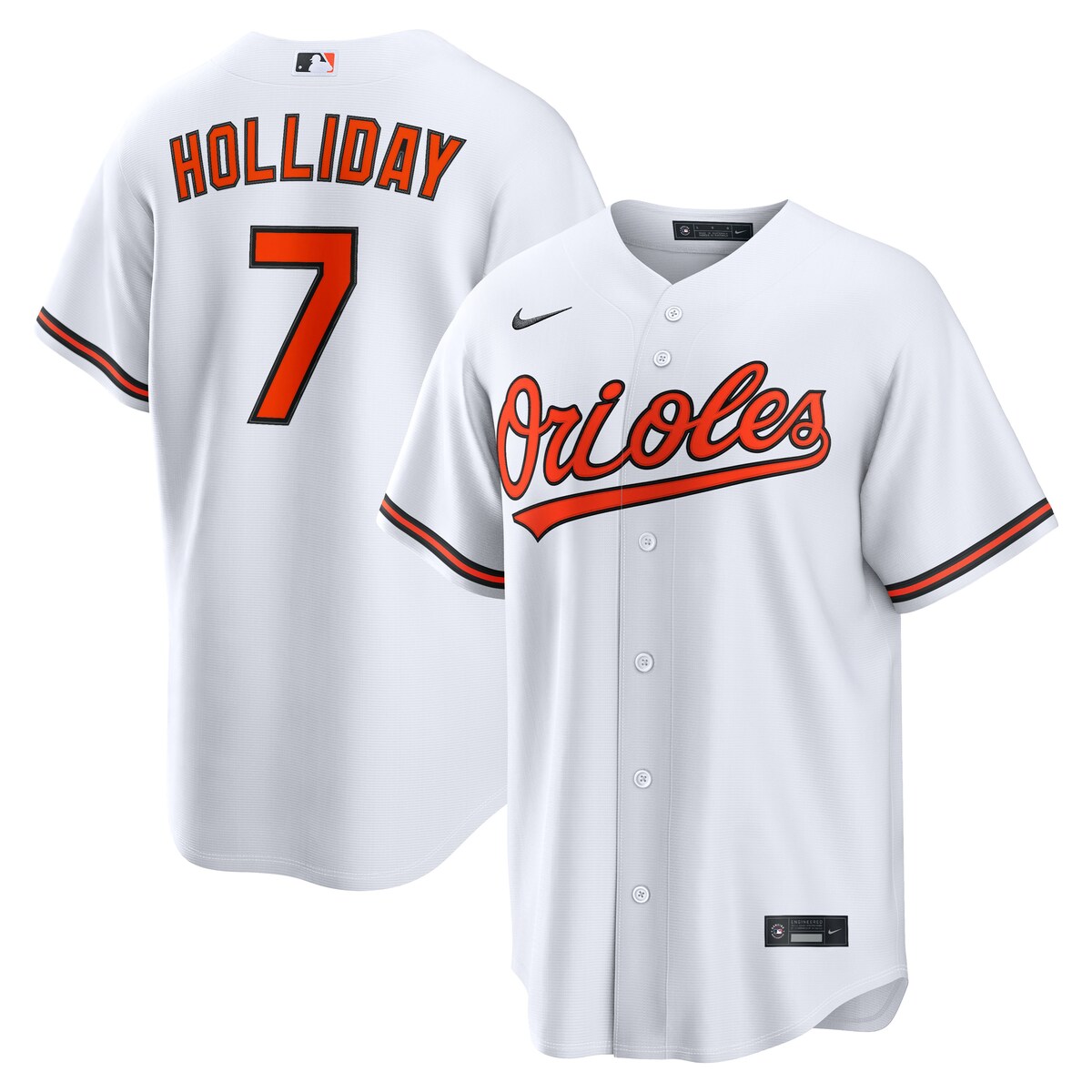 【公式グッズ】MLB オリオールズ ジャクソン・ホリデー ホーム ユニフォーム （レプリカ） Nike/ナイキ メンズ ホワイト (Nike 2026 Men's Replica RP26 Core Jersey - Starter Player)