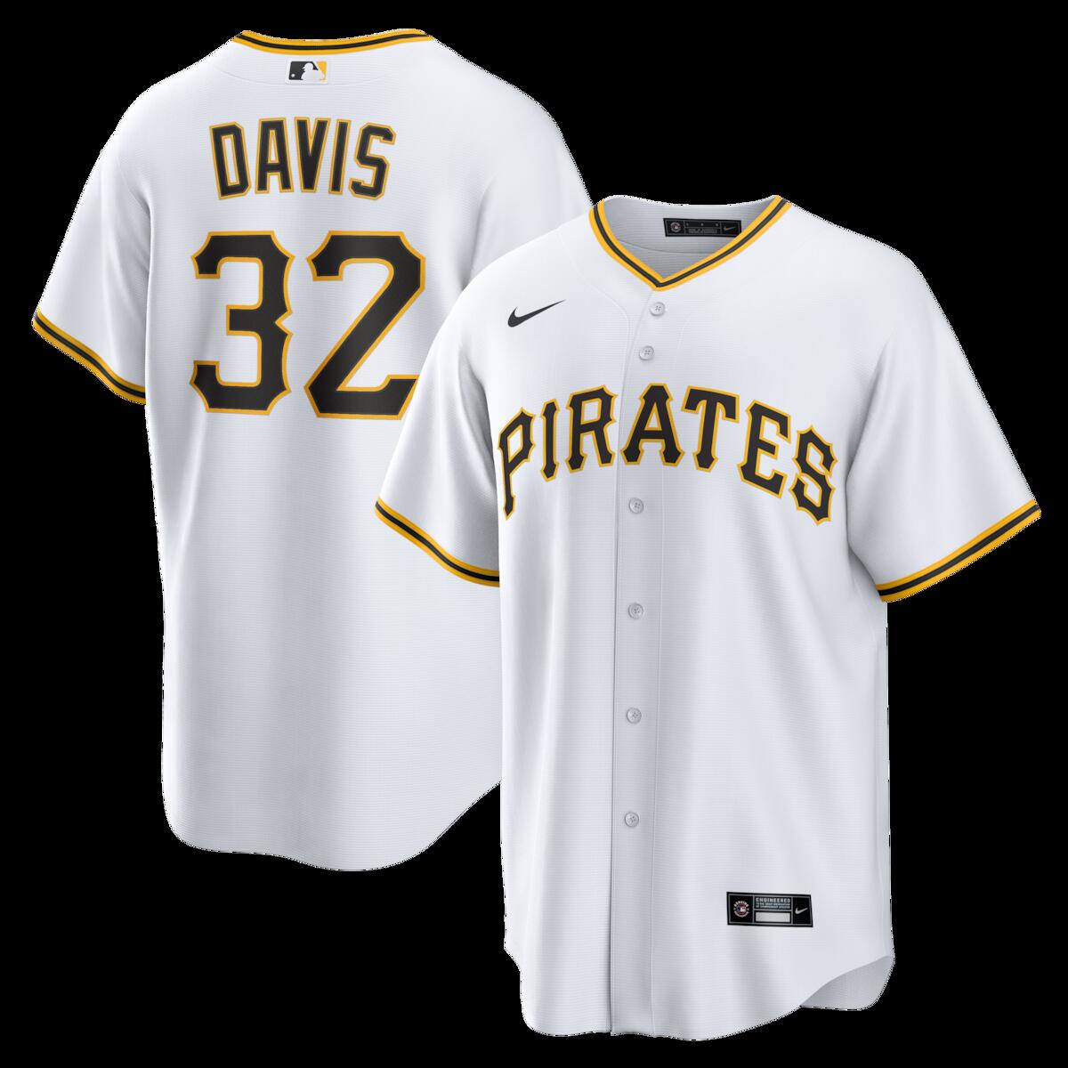 【公式グッズ】MLB パイレーツ ヘンリー・デイビス ホーム ユニフォーム （レプリカ） Nike/ナイキ メンズ ホワイト (Men’s T770 Replica Jersey ― CORE Inline ― Starter Player)