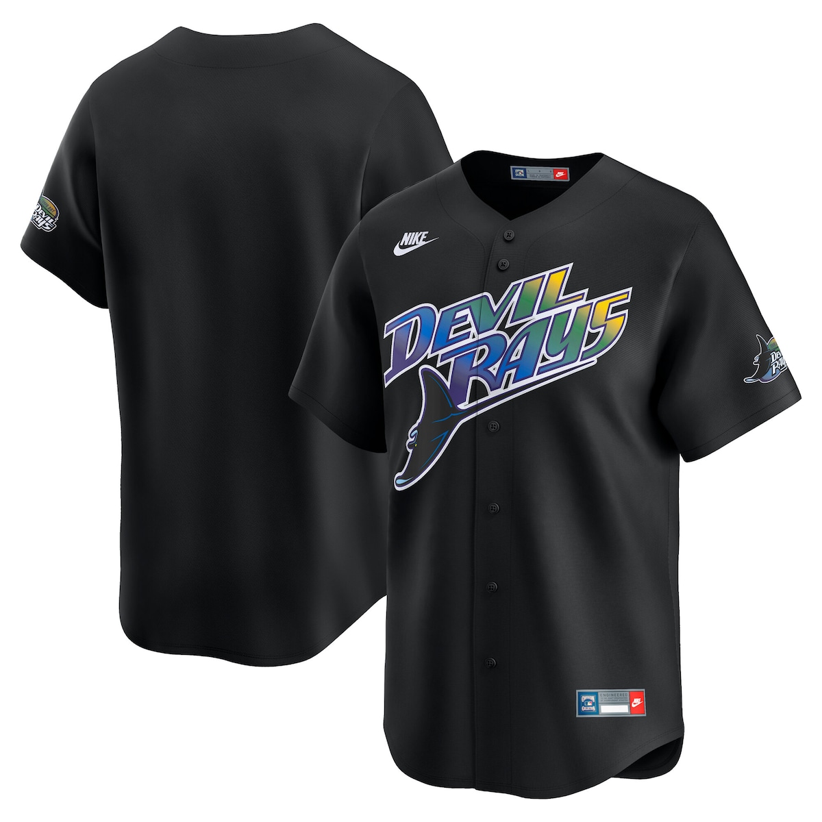 【公式グッズ】MLB レイズ シティコネクト レプリカ ユニフォーム Nike/ナイキ メンズ ブラック (SP25 Nike Mens Limited Cooperstown Team Front Jersey)