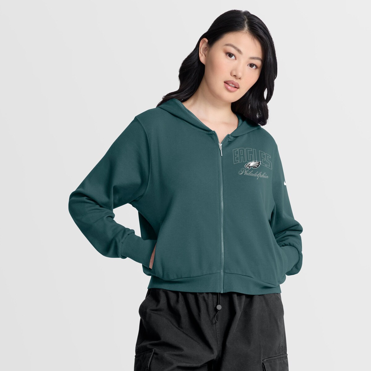 【公式グッズ】NFL イーグルス ジップアップ パーカー Nike/ナイキ レディース グリーン (26 NFL Womens Nike Primetime FZ Hoodie)