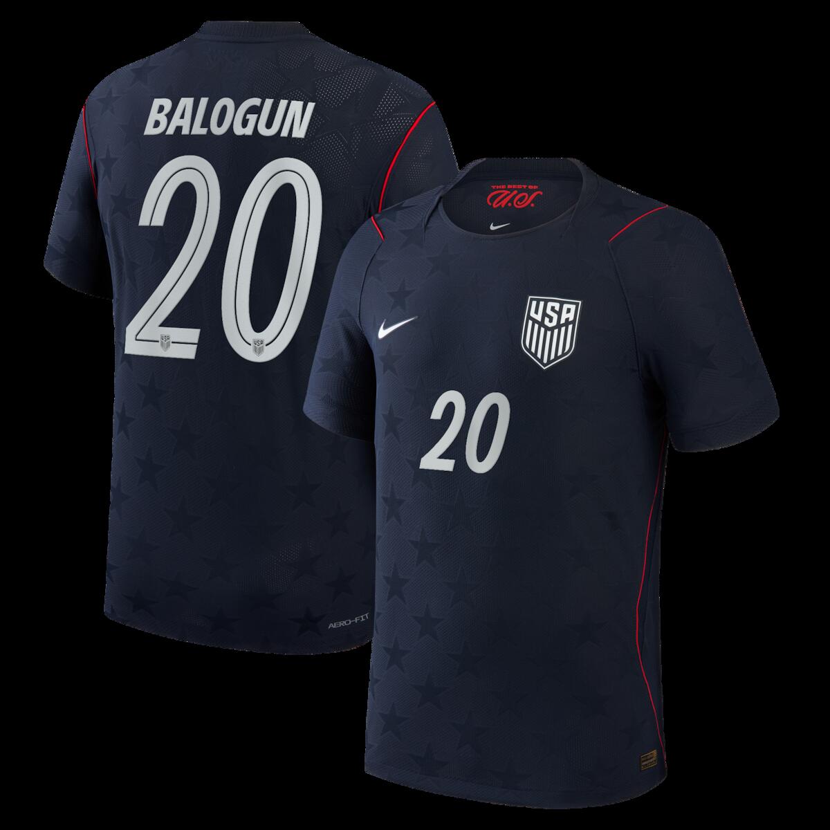 【公式グッズ】NATIONAL TEAM アメリカ代表 フォラリン・バログン アウェイ ユニフォーム （オーセンティック） Nike/ナイキ メンズ ブルー (NIK S26 Men' s Match Authentic Jersey - Player)