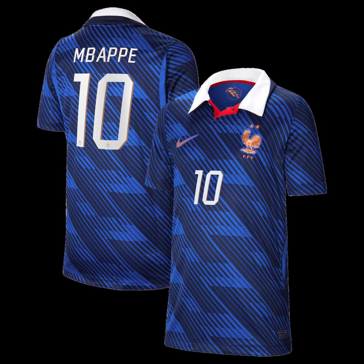 【公式グッズ】NATIONAL TEAM フランス代表 エムバペ ホーム ユニフォーム （レプリカ） Nike/ナイキ ユース・ジュニアサイズ ブルー (NIK S26 Youth Stadium Replica Jersey - Player)