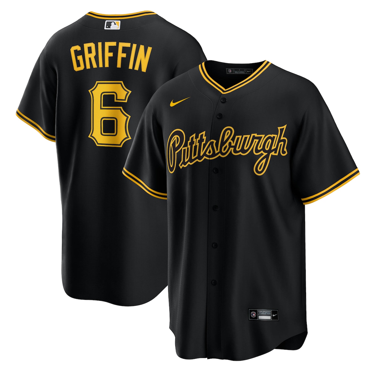【公式グッズ】MLB パイレーツ コナー・グリフィン オルタネイト ユニフォーム （レプリカ） Nike/ナイキ メンズ ブラック (Men’s T770 Replica Jersey ― League Seasonal ― Player)